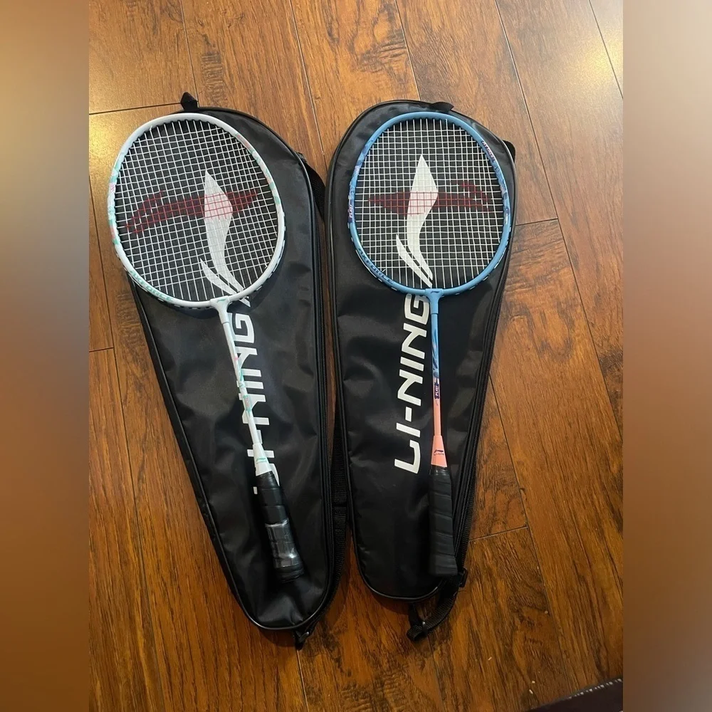 Li‎ Ning Badminton Racket Set of 2 for Kids Adult with Bag
